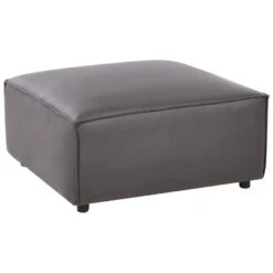 BRANDE - Ottomaan - Zwart - Kunstleer -LeenBakker Winkel 8f19cbd44f52443aa3d8224940041aae