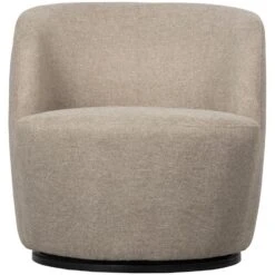WOOOD Serra Draaifauteuil - Geweven Stof - Zand - 75x70x69 -LeenBakker Winkel 8f528d558e5f4995b1790b7d5a5c14b9