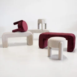 Halbankje Taupe Bouclé - 99x38x46cm - Sera -LeenBakker Winkel 8f939077821140389df1cf95f1b3e258 1