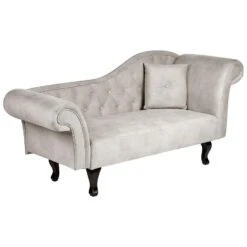 LATTES II - Chaise Longue - Taupe - Rechterzijde - Fluweel -LeenBakker Winkel 9009d27585a145e389f4f139f5169844