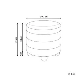 CHILLY - Poef - Gebroken Wit - Bouclé -LeenBakker Winkel 90ec1f5254734d98bb2d4299cd60dcde