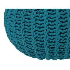 Beliani Poef CONRAD - Blauw Katoen -LeenBakker Winkel 919e302bef9949aeb15241fba5d02973