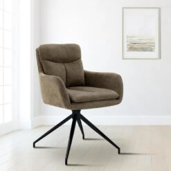 CLP Eetkamerstoel Somers Zwart Frame - Stof - Bruin -LeenBakker Winkel 921661e55f884c88a8562f9fe18d678c