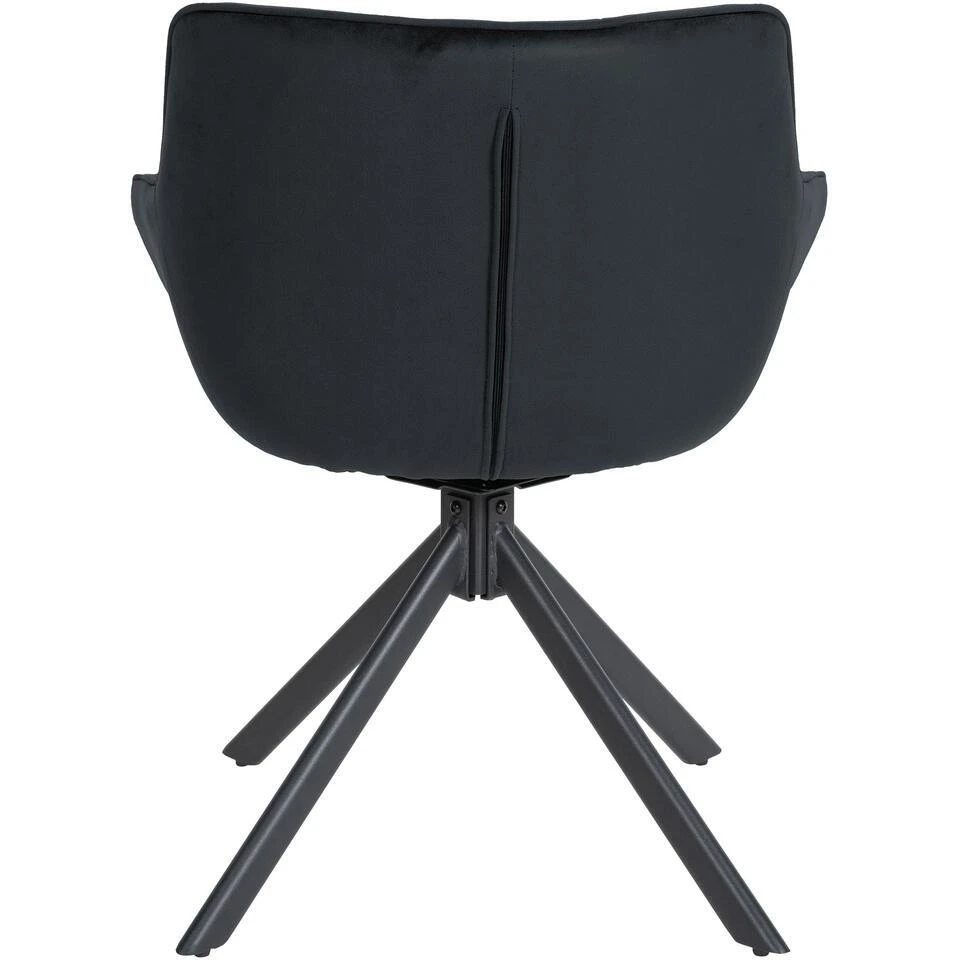 CLP Eetkamerstoel Westport Zwart Frame - Fluweel - Zwart 5 CLP Eetkamerstoel Westport Zwart Frame - Fluweel - Zwart - Afbeelding 3