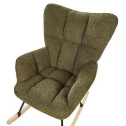 OULU - Schommelstoel - Donkergroen - Bouclé 18 OULU - Schommelstoel - Donkergroen - Bouclé -LeenBakker Winkel 92e65057e2df45358a4848156a0e356d