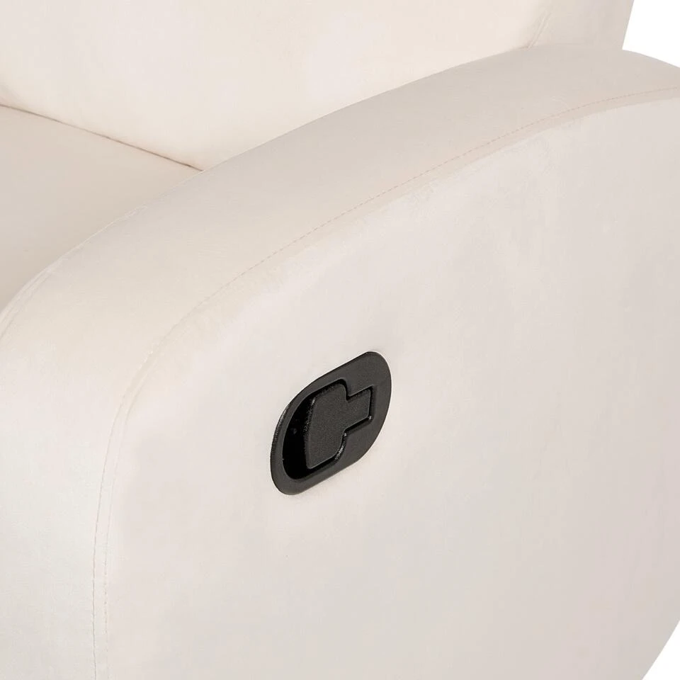 VERDAL - Relaxfauteuil Handmatig - Wit - Fluweel 14 VERDAL - Relaxfauteuil Handmatig - Wit - Fluweel - Afbeelding 12