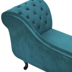 NIMES - Chaise Longue - Blauwgroen - Rechterzijde - Fluweel -LeenBakker Winkel 93fb7812723441b9a81dfd2c090db5ef