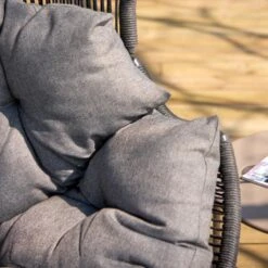 Lisomme Ayla Rattan Tuin Loungestoel Zwart - Met Zitkussens -LeenBakker Winkel 941ad32eabf1413b847a18edfdbeebe0