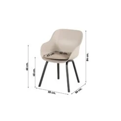 Hartman Le Soleil Element Dining Armstoel - Soft Taupe/Black - 4 St. -LeenBakker Winkel 945f3137f82f446887d337ebca6b7423