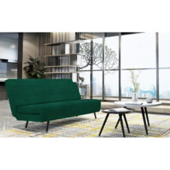 Mallory - Slaapbank 140 Cm In Donkergroene Fluweel -LeenBakker Winkel 94b6cb6893484743bab0637a7ade9aa6