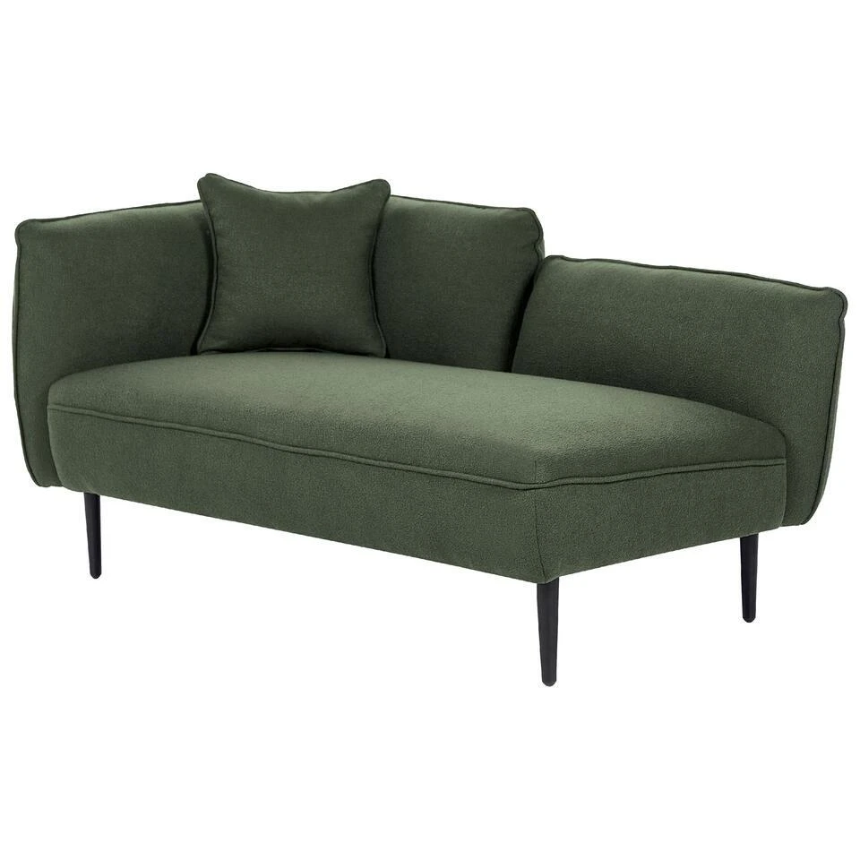 CHEVANNES - Chaise Longue - Donkergroen - Linkszijdig - Polyester 7 CHEVANNES - Chaise Longue - Donkergroen - Linkszijdig - Polyester - Afbeelding 5