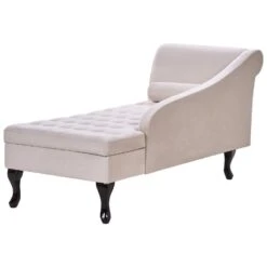 PESSAC - Chaise Longue - Beige - Linkerzijde - Fluweel -LeenBakker Winkel 94c1365a38584285807c53025bfbddd7