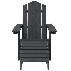 VidaXL - Tuinstoel Adirondack - Antraciet - Polyetheen - Met Voetenbank -LeenBakker Winkel 9523af31778d4aa69640824d06bc2996