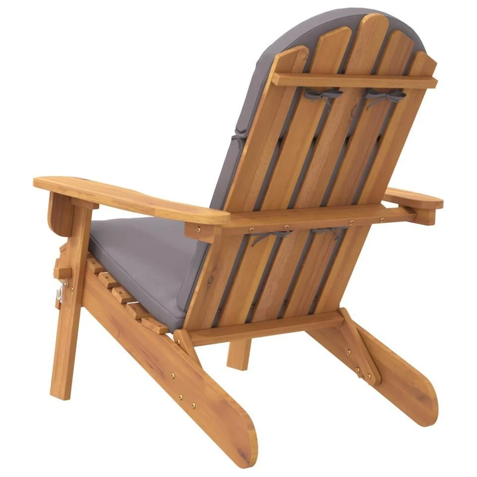 VidaXL - Adirondack Tuinstoel - Kussens - Bruin - Acaciahout - 75x84x90 Cm 7 VidaXL - Adirondack Tuinstoel - Kussens - Bruin - Acaciahout - 75x84x90 Cm - Afbeelding 5