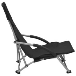 VidaXL Strandstoelen 2 St Inklapbaar Stof Zwart -LeenBakker Winkel 9552855a096e486e92e6fde3d9aba3eb