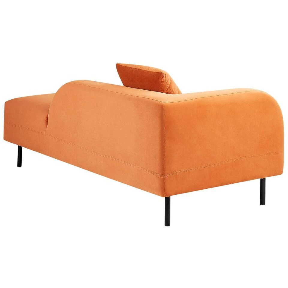 LE CRAU - Chaise Longue - Oranje - Linkerzijde - Fluweel 12 LE CRAU - Chaise Longue - Oranje - Linkerzijde - Fluweel - Afbeelding 10