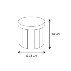 Home Deco Factory Poefje - Opbergbox - Grijs - 38 X 38cm -LeenBakker Winkel 95851248b66640e8b41f6c31373587d4
