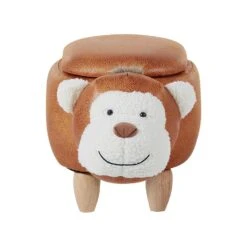 Beliani Dierenhocker MONKEY - Bruin Kunstleer -LeenBakker Winkel 95ce3f5faff94e3aa4f528bda64d58c8