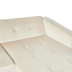 VADSO - Hoekslaapbank - Lichtbeige - Linkszijdig - Fluweel -LeenBakker Winkel 962d9cad50564970a13602f422d3db7a