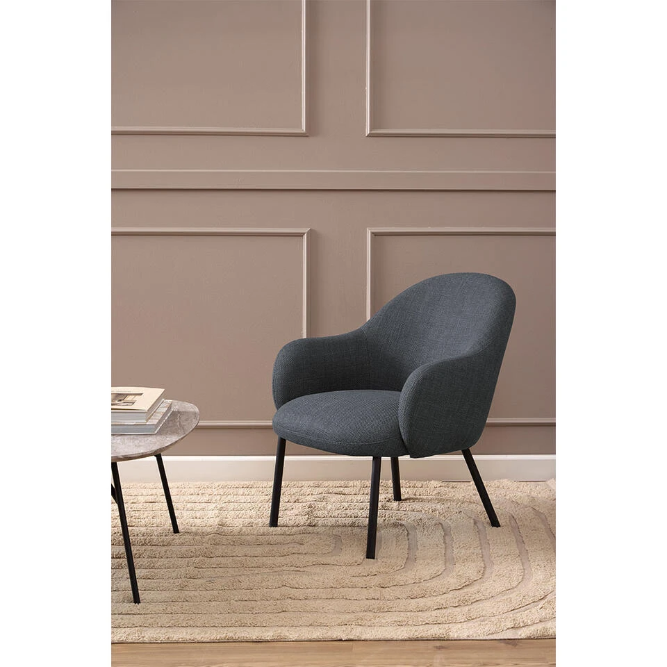 Fauteuil Grijs - Zithoogte 43cm - 70x75x75cm - Rollo 11 Fauteuil Grijs - Zithoogte 43cm - 70x75x75cm - Rollo - Afbeelding 9