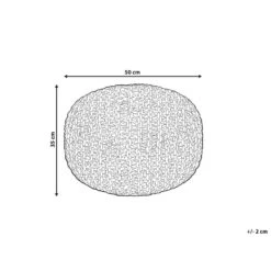 Beliani Poef CONRAD - Blauw Katoen -LeenBakker Winkel 96d17255e10a4d2a89294ed26f3722ff