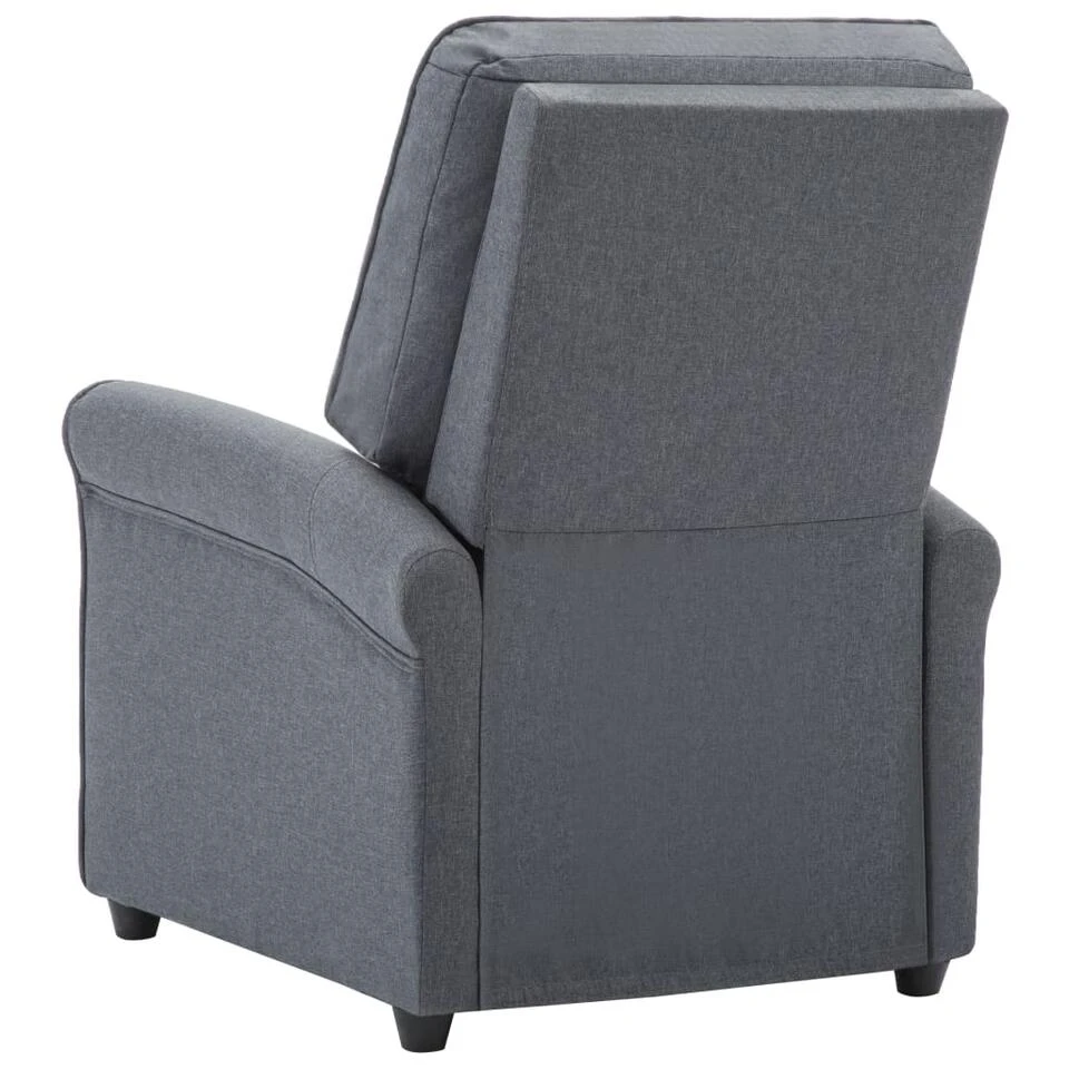VidaXL Televisiefauteuil Stof Donkergrijs Fauteuil Tv-Stoel Leunstoel Zetel 6 VidaXL Televisiefauteuil Stof Donkergrijs Fauteuil Tv-Stoel Leunstoel Zetel - Afbeelding 4