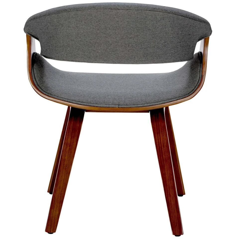 CLP Eetkamerstoel Foley Walnoot Frame - Stof - Walnoot/grijs 6 CLP Eetkamerstoel Foley Walnoot Frame - Stof - Walnoot/grijs - Afbeelding 4