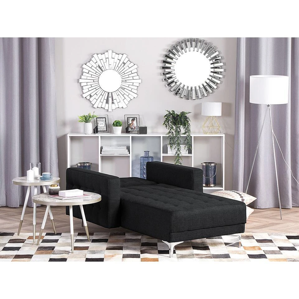 ABERDEEN - Chaise Longue - Grijs - Symmetrisch - Polyester 6 ABERDEEN - Chaise Longue - Grijs - Symmetrisch - Polyester - Afbeelding 4