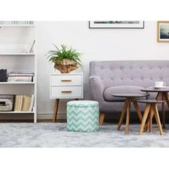 Beliani Poef TUNICA - Groen Katoen -LeenBakker Winkel 98b1a2a02b5448628a56a58171c0e352