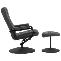 VidaXL Fauteuil Verstelbaar Met Voetenbankje Stof Donkergrijs 8 VidaXL Fauteuil Verstelbaar Met Voetenbankje Stof Donkergrijs -LeenBakker Winkel 98df20ae8c5141e4b8edf1a30d4cbed7