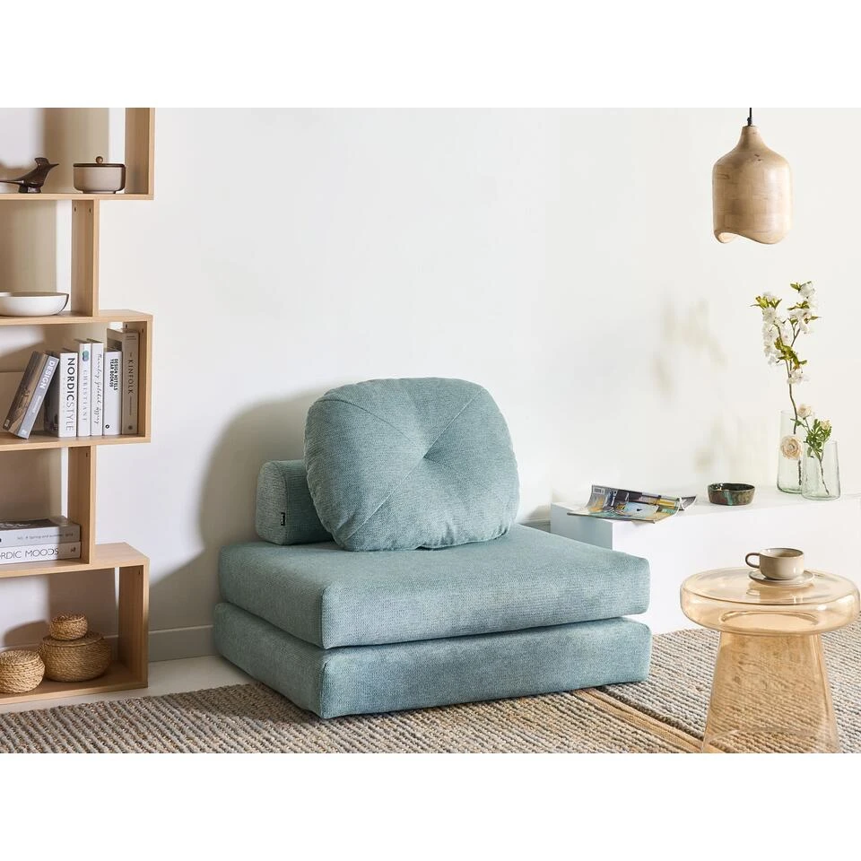 OLDEN - Slaapbank - Mintgroen - Stof 4 OLDEN - Slaapbank - Mintgroen - Stof - Afbeelding 2