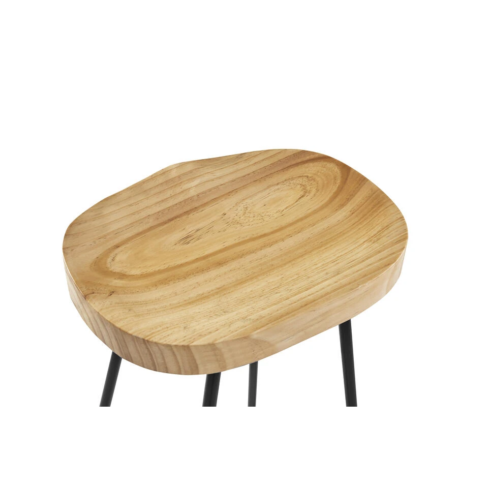 Set Van 2 Metalen Barkrukken In Natuurlijk Essen 8 Set Van 2 Metalen Barkrukken In Natuurlijk Essen - Afbeelding 6