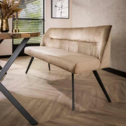 Diego Eetkamerbank Velvet - Stof - Beige -LeenBakker Winkel 99b3c74031494b87805d913e1c91fd86