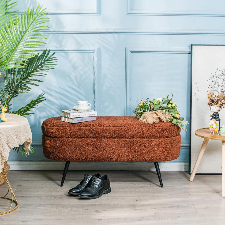 Metalen Bank Met Terracotta Krullen 4 Metalen Bank Met Terracotta Krullen - Afbeelding 2