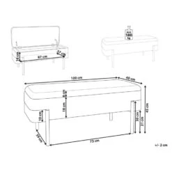 WARREN - Bankje Met Opbergruimte - Roze - Polyester -LeenBakker Winkel 9a83f45f72244965b70b6ce246724083