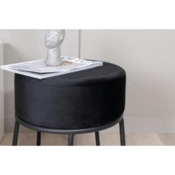 Svea - Nox Poef - Velvet - Zwart -LeenBakker Winkel 9ab0c17f59924373a165a597252b92ba