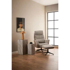 Hioshop London Fauteuil Recliner Met Voetenbank Bouclé Beige -LeenBakker Winkel 9ad25bb718644a8ba75b2412ce6e1060
