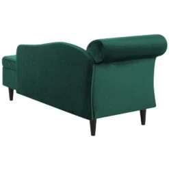 LUIRO - Chaise Longue - Groen - Linkerzijde - Fluweel -LeenBakker Winkel 9adacec0ea1b4b01a765133f08e1f8fe