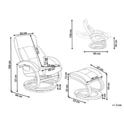 Beliani Massagestoel FORCE - Beige Kunstleer -LeenBakker Winkel 9b6345c929504169a367f7b6e2f439be