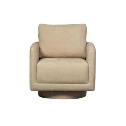 WOOOD Oscar Draaifauteuil - Chenille - Naturel - 64x78x79 -LeenBakker Winkel 9b945636aea6422fa39981f7d131b99a