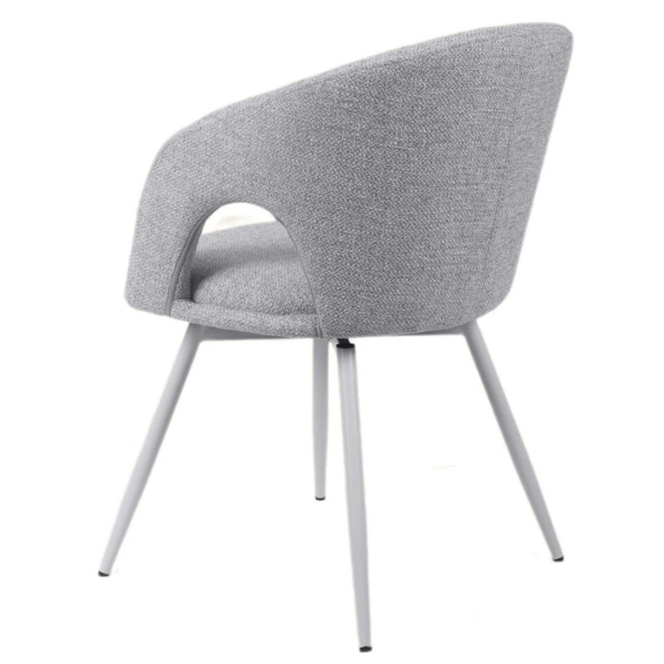 Eetkamerstoel Draaibaar - Stof Beige - 56x59x78cm - Nina 7 Eetkamerstoel Draaibaar - Stof Beige - 56x59x78cm - Nina - Afbeelding 5