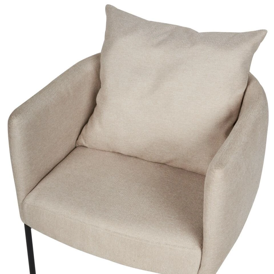MALMOS - Fauteuil - Lichtbeige - Kunstlinnen 12 MALMOS - Fauteuil - Lichtbeige - Kunstlinnen - Afbeelding 10