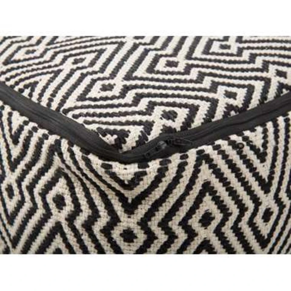 MUKKI - Poef - Zwart - 50 Cm - Katoen 8 MUKKI - Poef - Zwart - 50 Cm - Katoen - Afbeelding 6