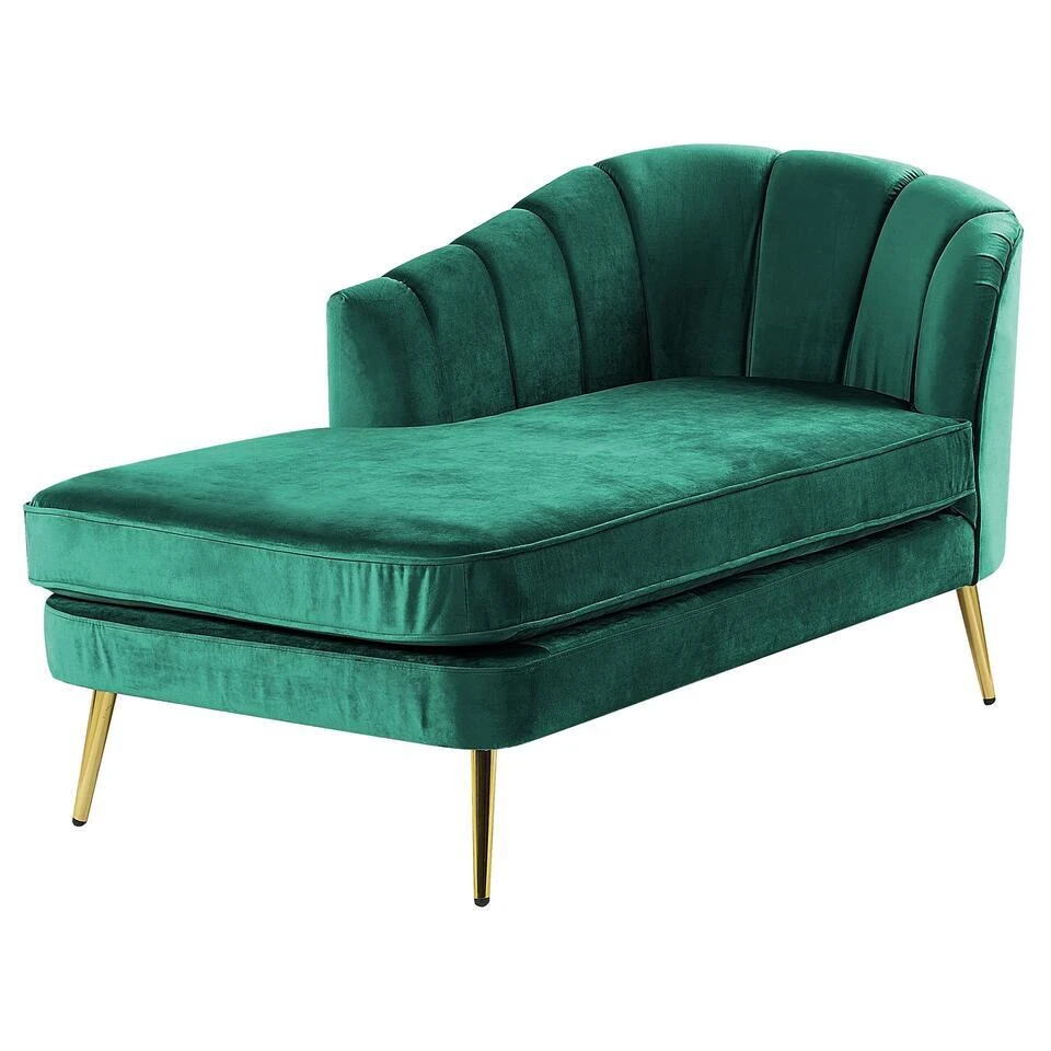 ALLIER - Chaise Longue - Groen - Rechterzijde - Fluweel 6 ALLIER - Chaise Longue - Groen - Rechterzijde - Fluweel - Afbeelding 4