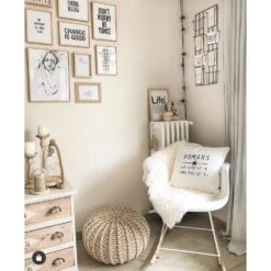 CONRAD L - Poef - Beige - Katoen -LeenBakker Winkel 9d60e9d781164e93a568aad7e33fadfc