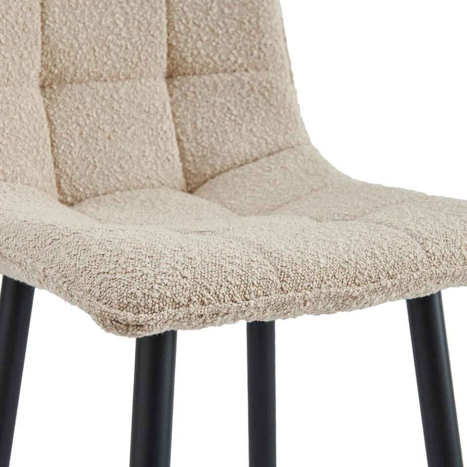 2x Barkruk Yerevan - Bouclé Taupe 9 2x Barkruk Yerevan - Bouclé Taupe - Afbeelding 7