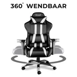 Ocazi Chicago Gaming Stoel - Bureaustoel - Zwart/Wit 14 Ocazi Chicago Gaming Stoel - Bureaustoel - Zwart/Wit -LeenBakker Winkel 9dff2fd15b33404bb575c984287d9c14