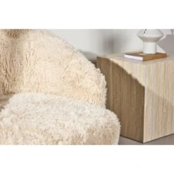 Svea - Mehta Fauteuil - Fake Fur - Beige -LeenBakker Winkel 9e1df90041b04aafb32798a123636f6f