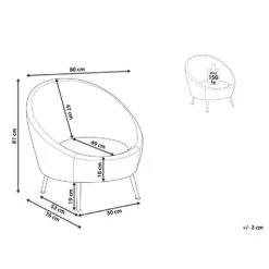 Beliani Fauteuil LANGA - Grijs Fluweel -LeenBakker Winkel 9e5b1eacf2f74f0da881234d065c0d35