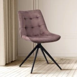 CLP Eetkamerstoel Merna Zwart Frame - Fluweel - Bruin -LeenBakker Winkel 9e6f824b528d49a3b081d65e48bc613c